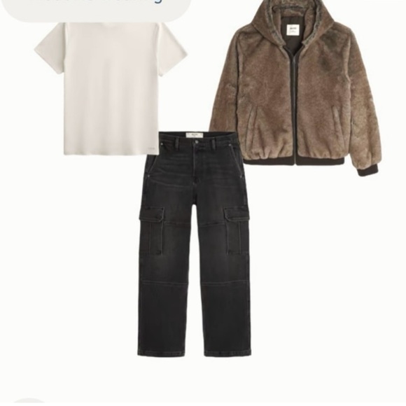 Hollister Men's Brown Faux Fur Hooded Jacket Sz XL - Picture 8 of 8